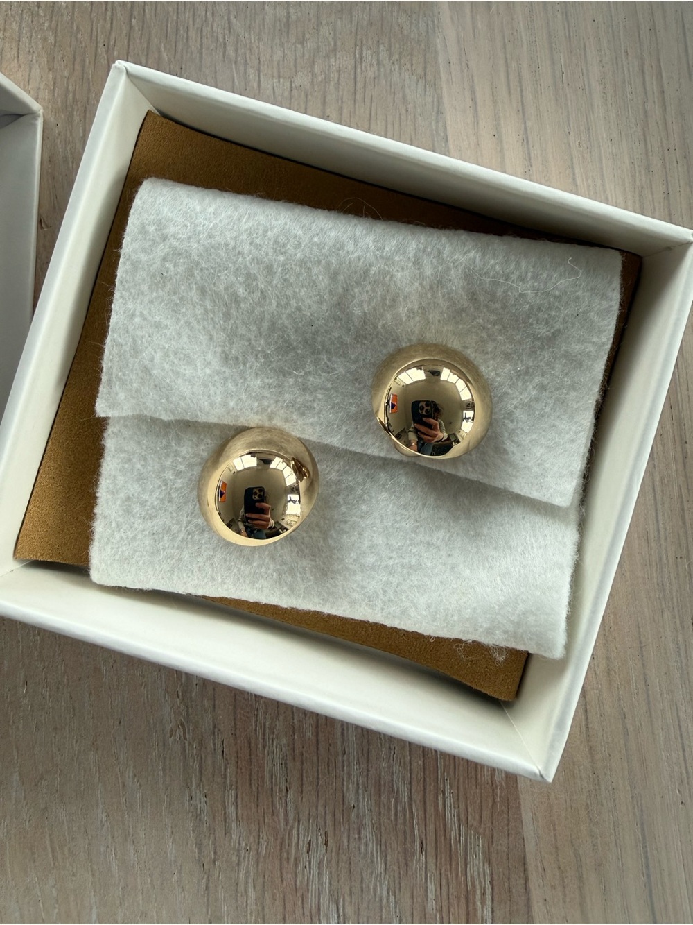 Jenny Bird Polished Gold Dome Stud Earrings